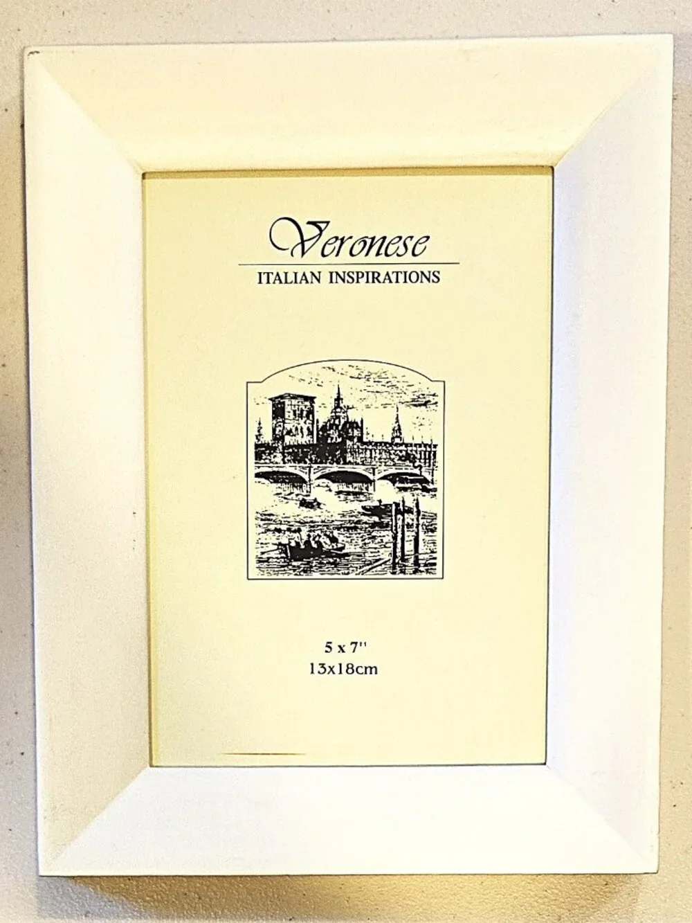Veronese Italian Inspirations 5x7 White Picture Frame – New – Modern Wood Frame